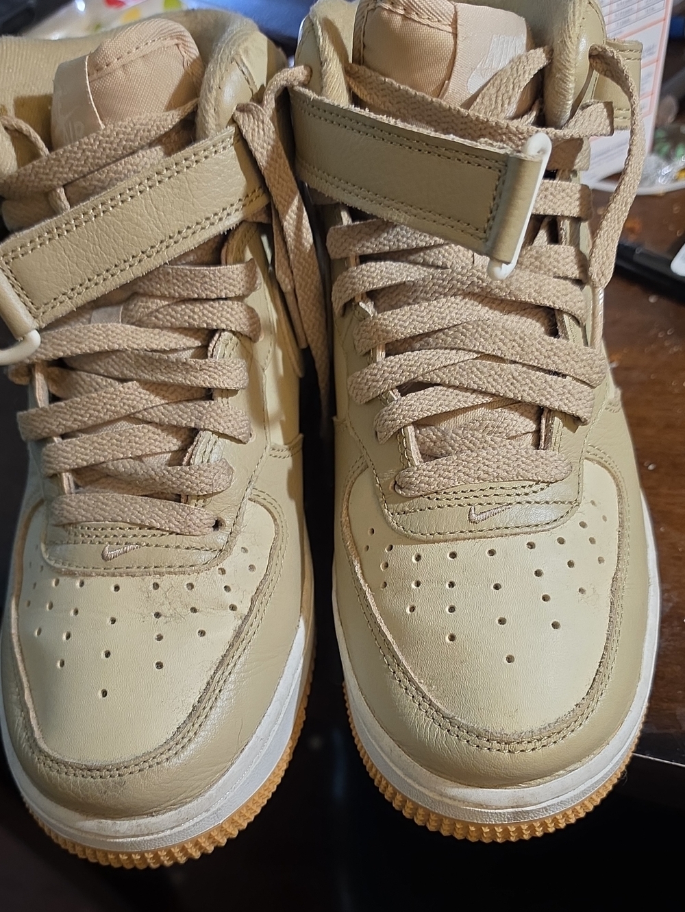 Men's High-Top Sneakers in Wheat Beige